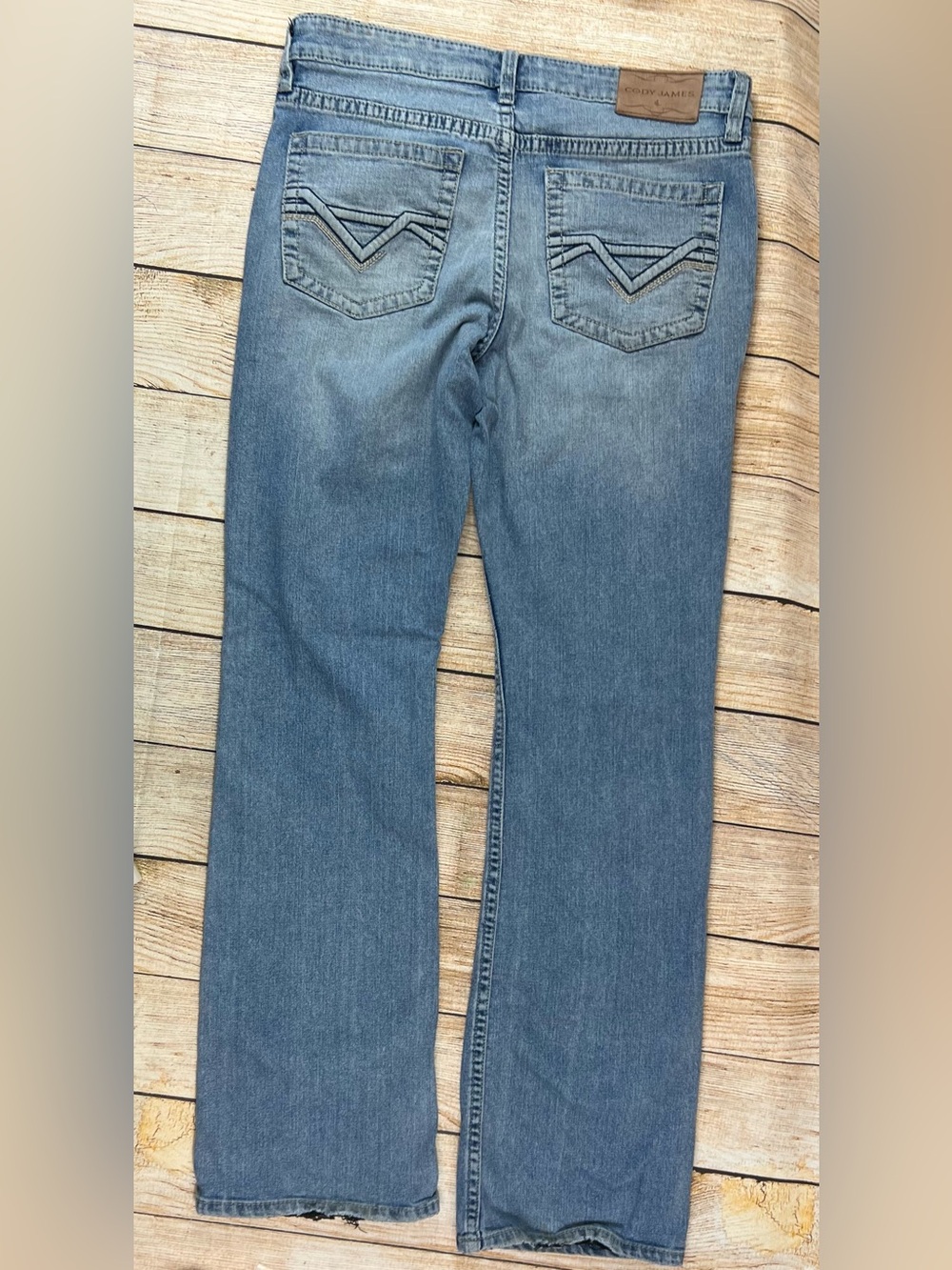 Mens Cody James Western Denim Blue Jeans Light Wash Size 33X36